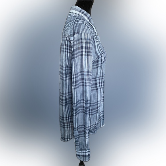 Lucky Brand Plaid Guaze Shirt - Size Small - NWOT - Picture 3 of 11